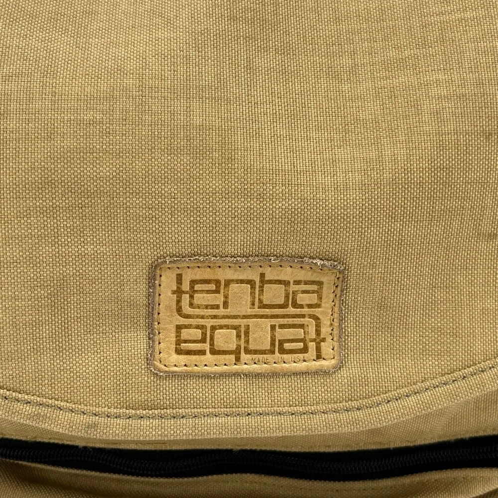 Vtg Tenba Equal Messenger Bag Tan Canvas Camera Travel Commuter Made in USA